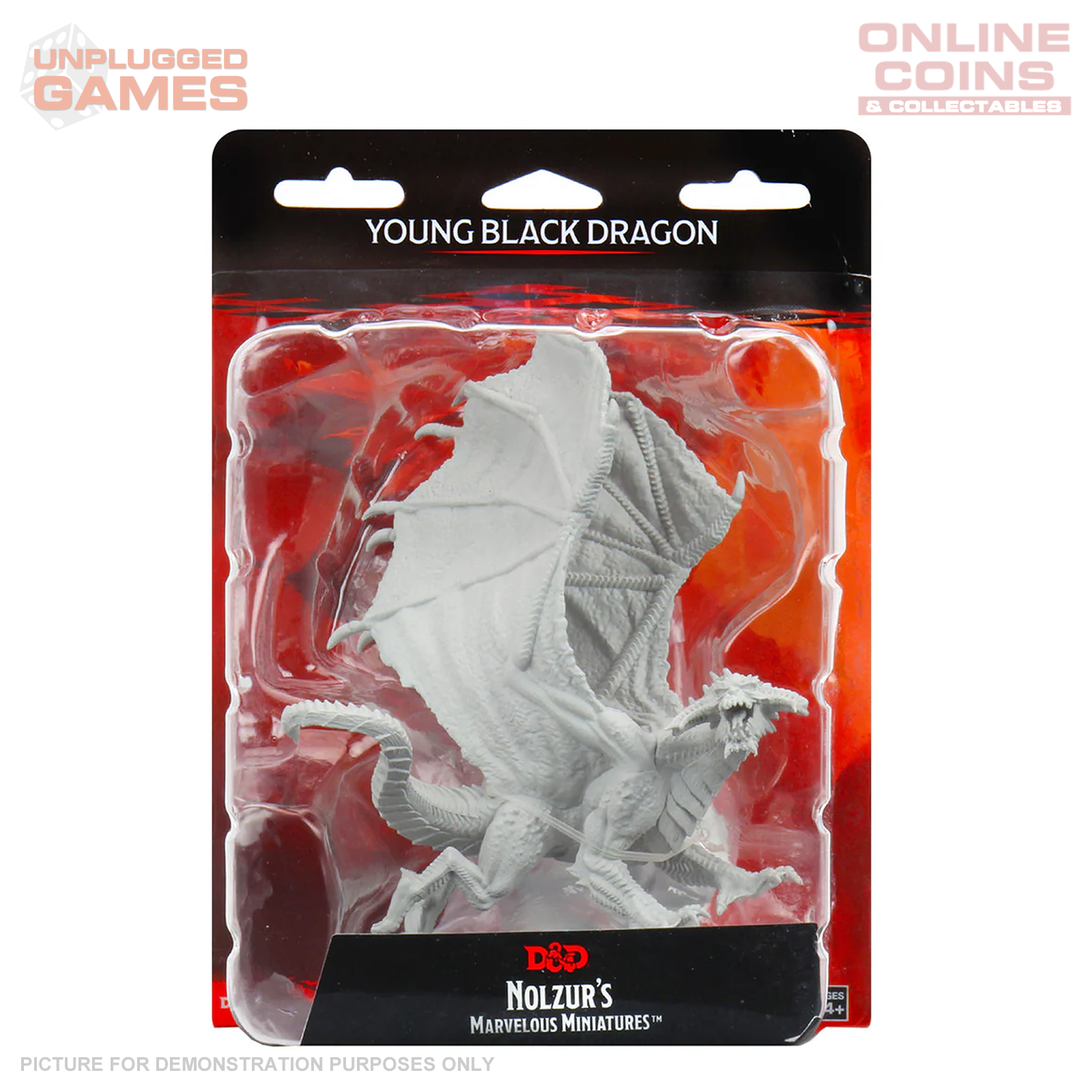 Dungeons & Dragons Nolzurs Marvelous Unpainted Miniatures - Young Black Dragon